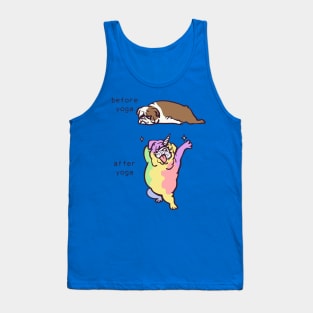 Before Afer Yoga English Bulldog Tank Top